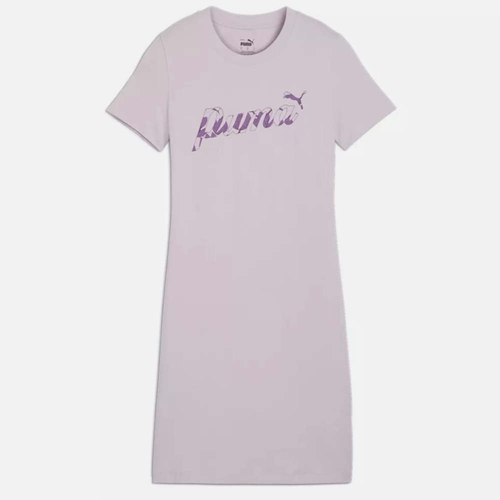 Puma ESS + Blossom Graphic Dress Womens Purple Casual